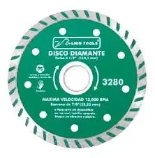 DISCO DIAMANTE TURBO 4 1/2 LION TOOLS 3280