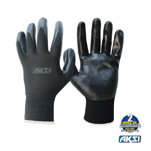 [103716] GUANTE DE NYLON RECUBRIMIENTO DE NITRILO GRANDE AKSI 103716