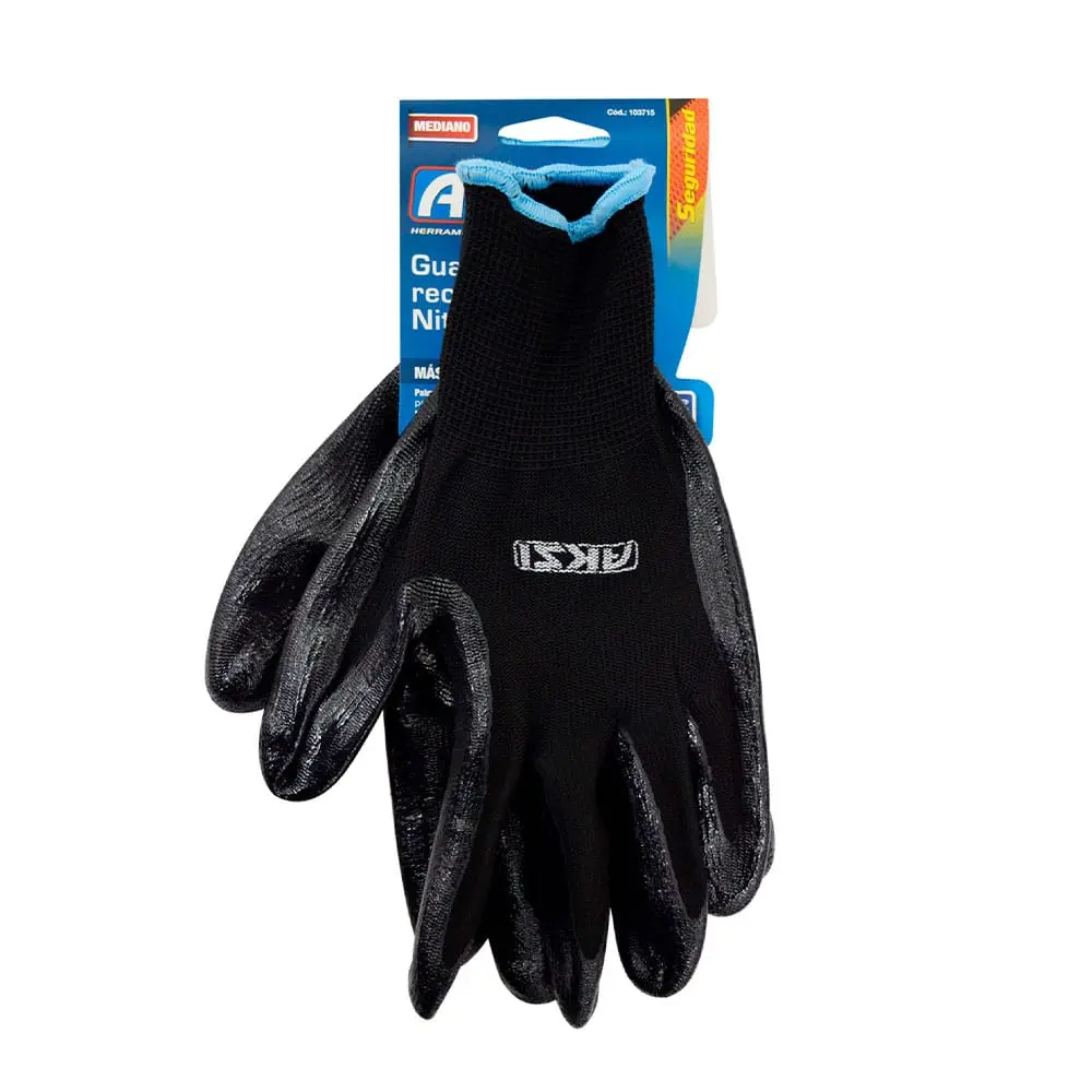 [103715] GUANTE DE NYLON RECUBRIMIENTO DE NITRILO MEDIANO AKSI 103715