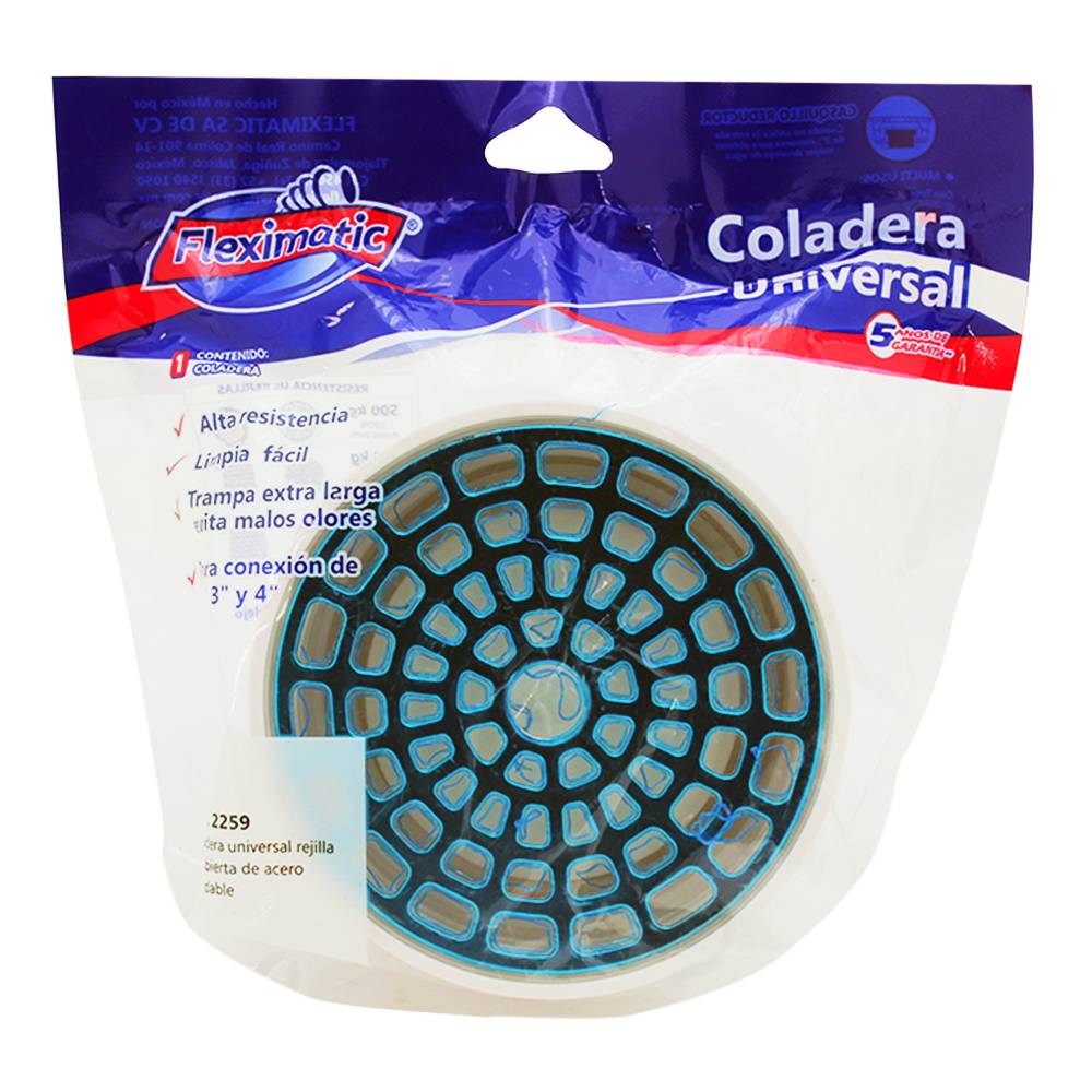 COLADERA FLEXIMATIC 2259 RED UNIV 2,3,4 PVC P/CONE INOX 2259