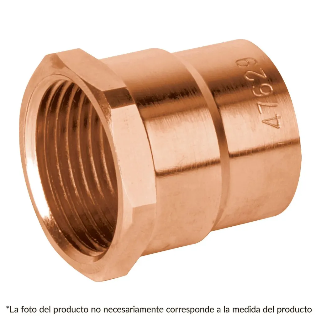 CONECTOR COBRE-ROSCA INTERIOR 1/2 FOSET 47628