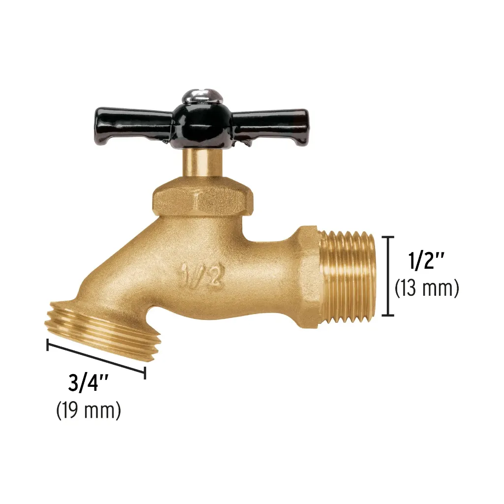 LLAVE PARA MANGUERA LATON 1/2 GRANEL PRETUL (TRUPER) 22146