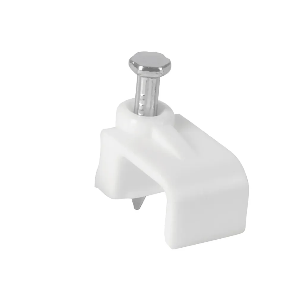 GRAPA PARA CABLE 6X9.5MM BLANCA, BOLSA 20pz VOLTECK (TRUPER) 48279