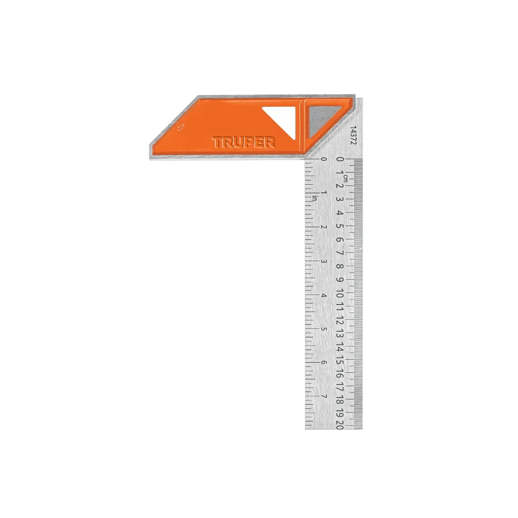 ESCUADRA 8" PARA CARPINTERO CON MANGO 100" DE ALUMINIO(TRUPER)14372