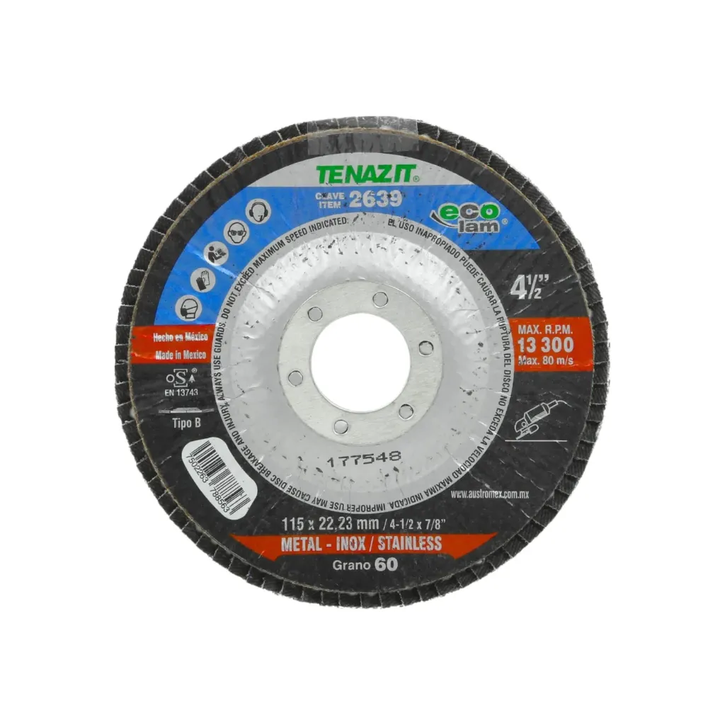 DISCO LAMINADO 4 1/2" G-40 TENAZIT AUSTOMEX 2639