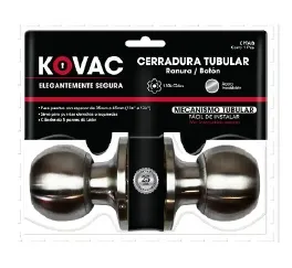 [CPTAIB] CERRADURA POMO BAÑO BOT-RAN AC. INOX BLISTER KOVAC CPTAIB