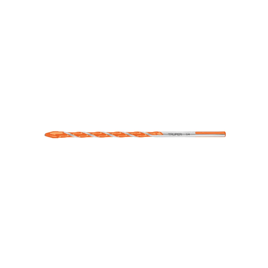 BROCA MULTIMATERIAL 1/4" x 6", TRUPER 101806
