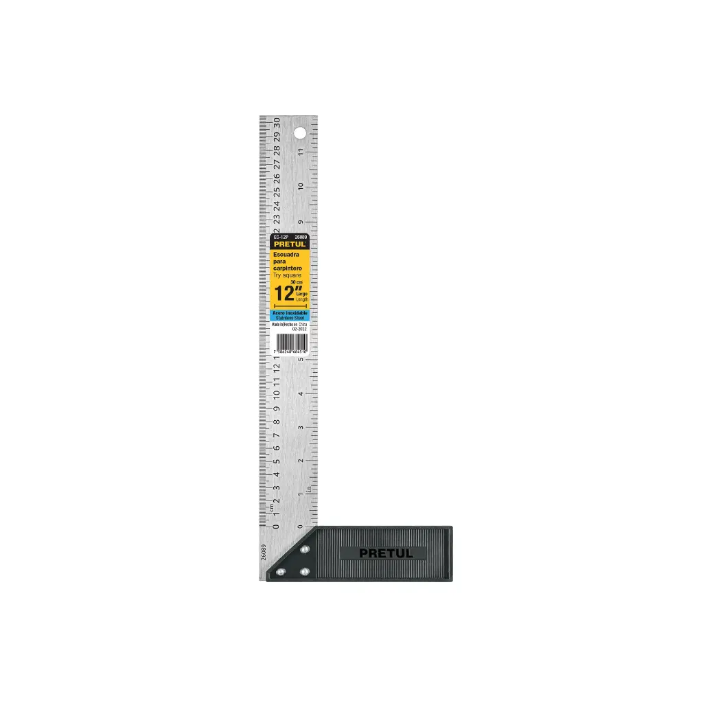 [26089] ESCUADRA 12" PARA CARPINTERO, PRETUL (TRUPER) 26089