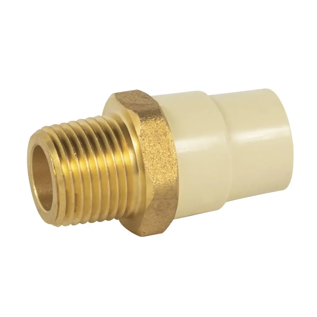 [45104] CONECTOR MACHO CPVC INSERTO LATON 1/2 FOSET 45104