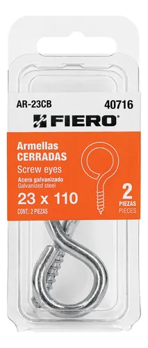 [40716] Blíster con 2 armellas cerradas de 23 x 110, Fiero (TRUPER) 40716