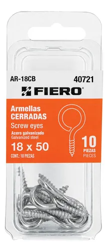 [40721] BLISTER CON 10 ARMELLAS CERRADAS DE 18 X 50, FIERO (TRUPER) 40721