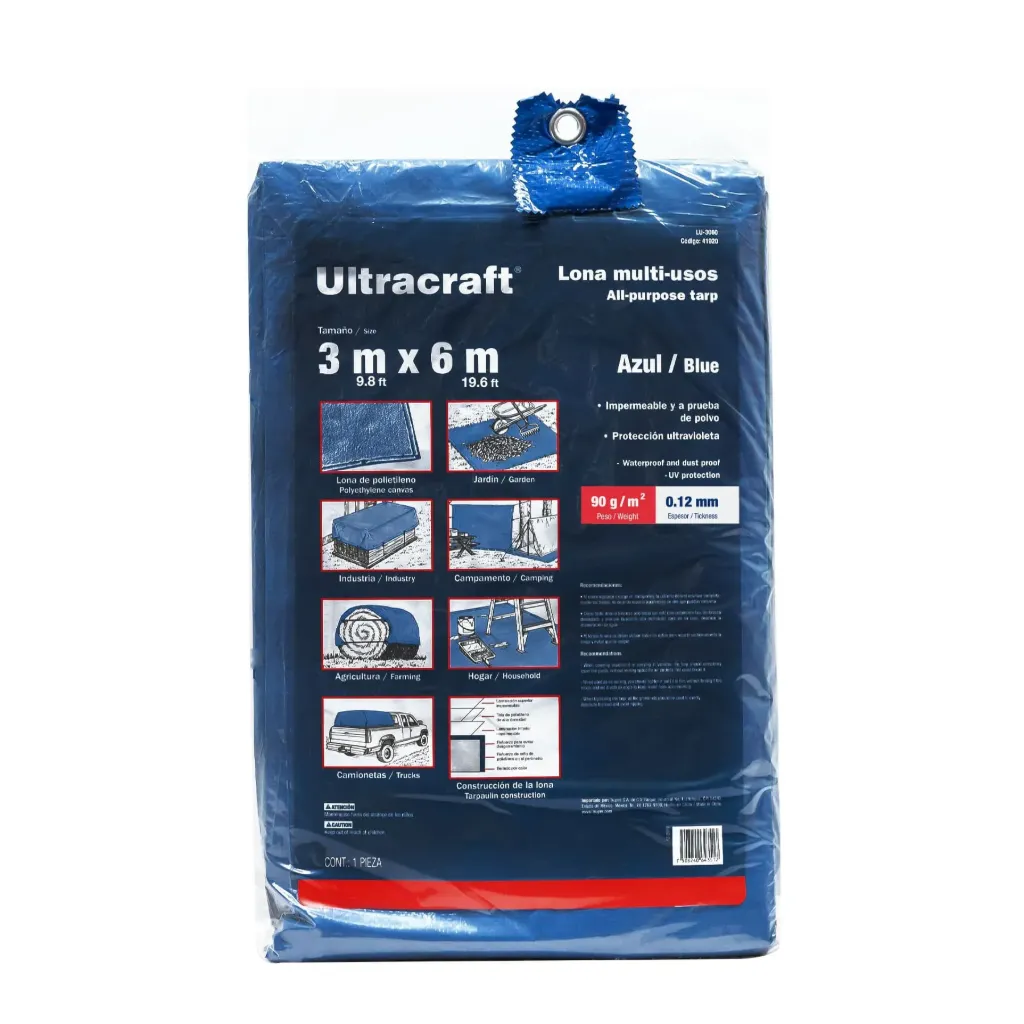 [41920] LONA 3X6M AZUL ULTRACRAFT (TRUPER) 41920