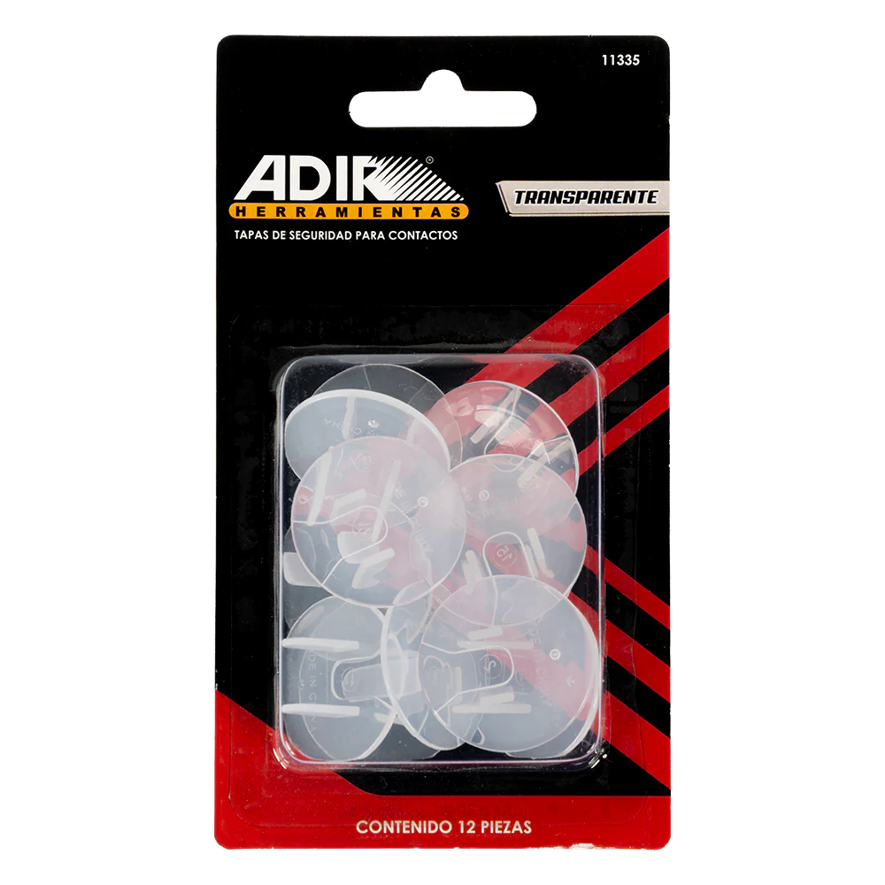 TAPA SEGURIDAD PARA CONTACTO TRANSPARENTE BLISTER 12PZS ADIR