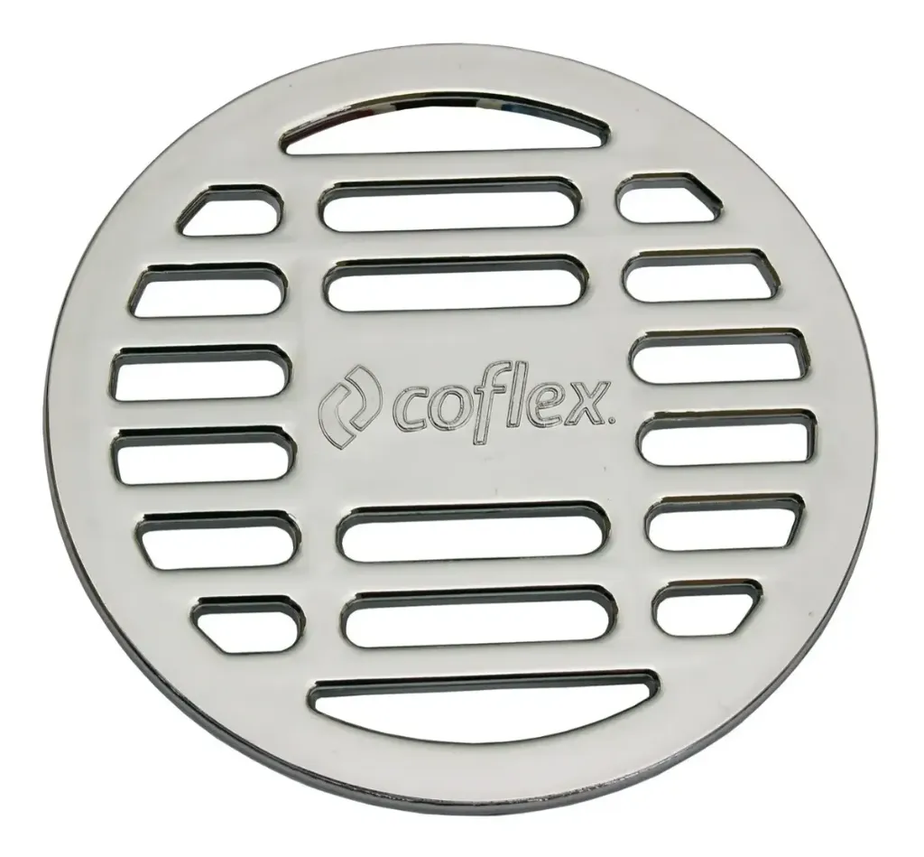 [PC-450] REJILLA COLADERA REDONDA PVC CROMO COFLEX PC-450