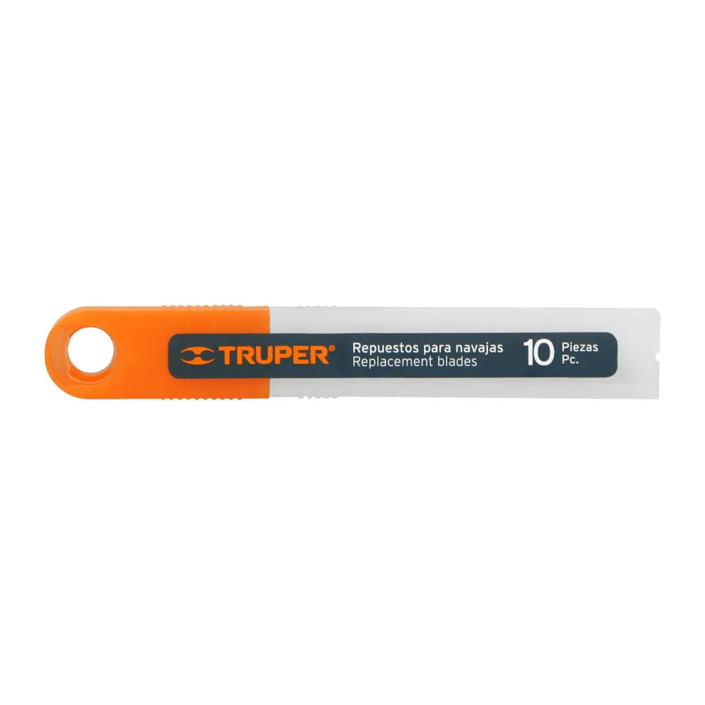 Estuche con 10 cuchillas SK4 de 9 mm para cutter Truper 16962