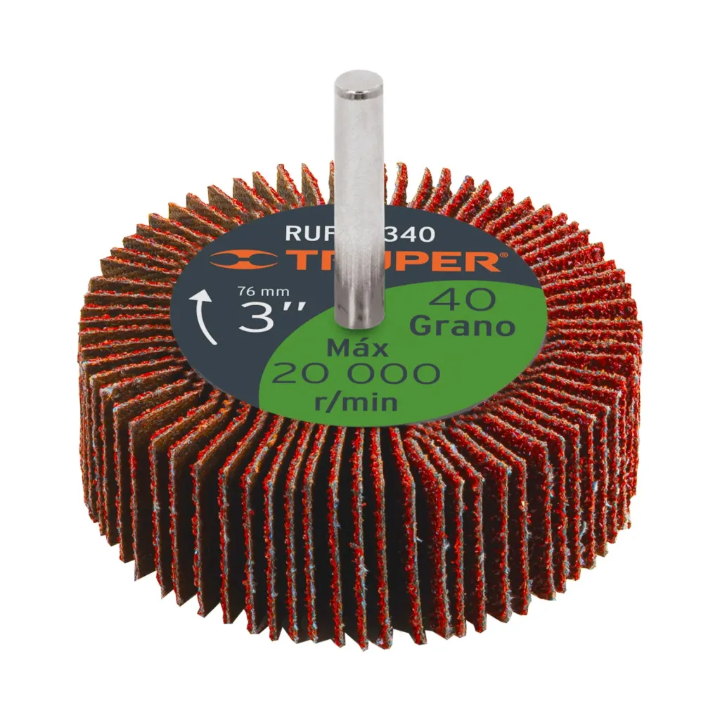 [13040] RUEDA FLAP DE 3", GRANO 40, TRUPER 13040