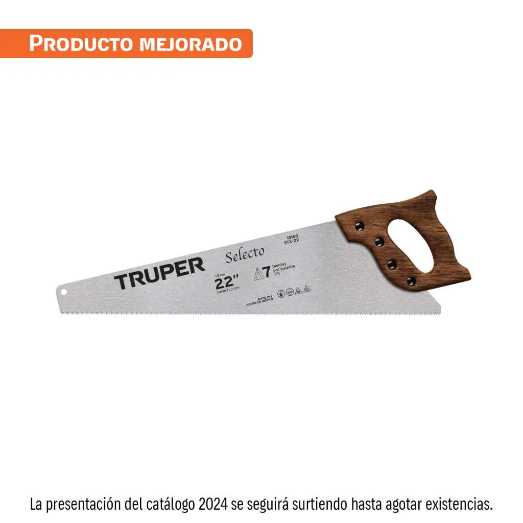 [18160] SERRUCHO SELECTO 22" TRUPER 18160
