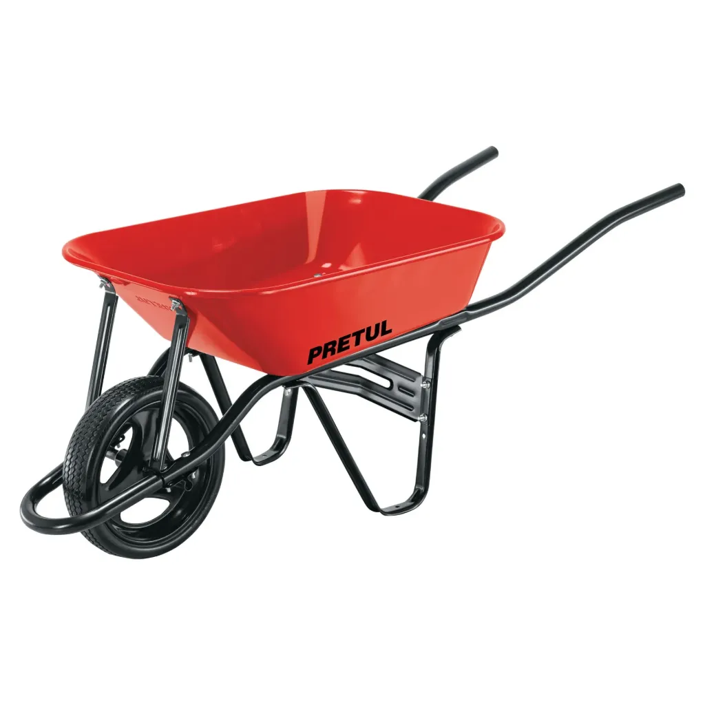 [20674] CARRETILLA 3.5 ft3 ROJA LLANTA IMPONCHABLE DE POLIURETANO CAP-35FB PRETUL (TRUPER) 20674