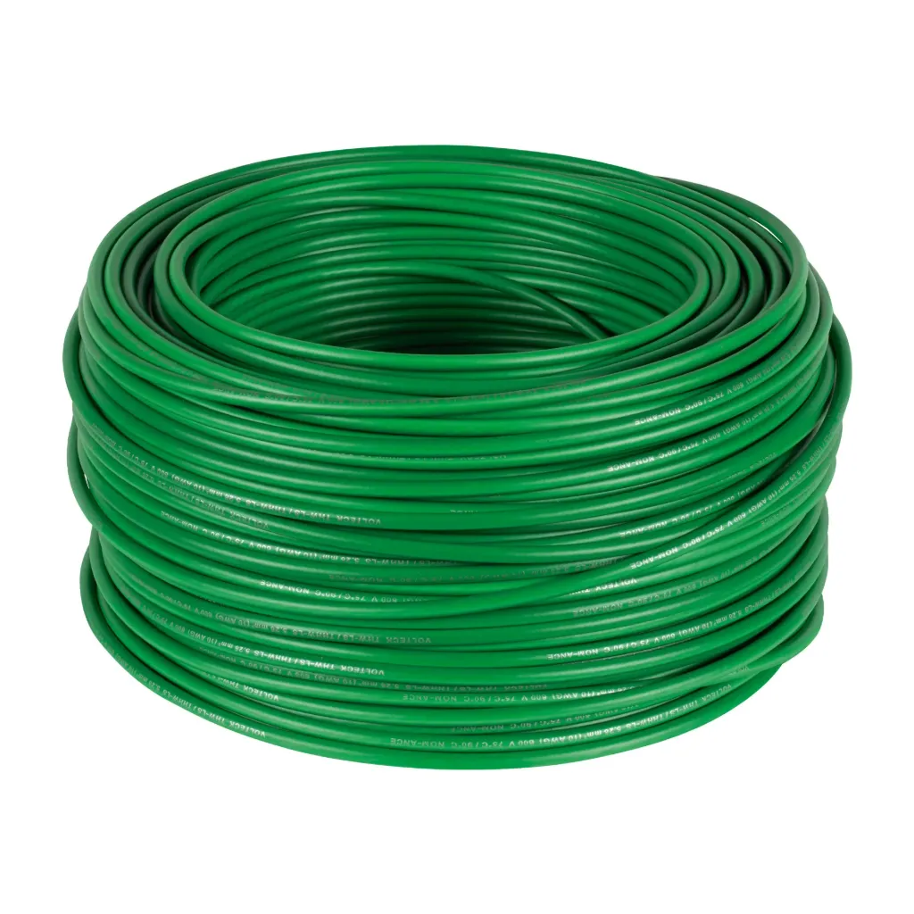 [46063] CABLE ELECTRICO CALIBRE 10 COLOR VERDE METRO VOLTECK (TRUPER) 46063