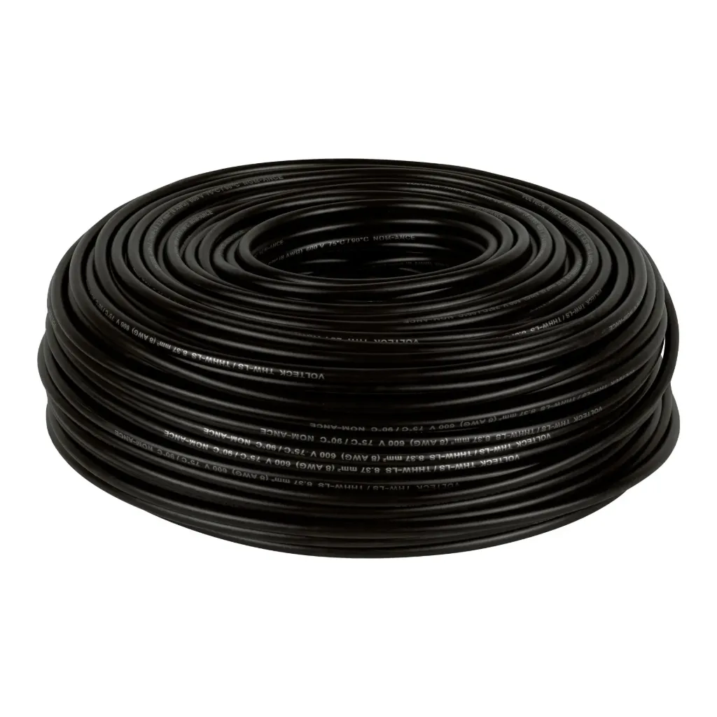 [46050] CABLE ELECTRICO CALIBRE 8 COLOR NEGRO METRO VOLTECK (TRUPER) 46050