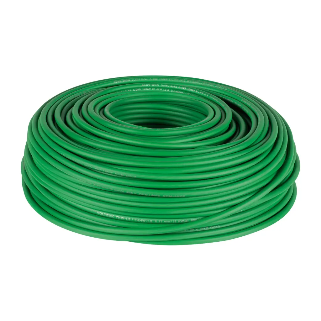 [46062] CABLE ELECTRICO CALIBRE 8 COLOR VERDE METRO VOLTECK (TRUPER) 46062