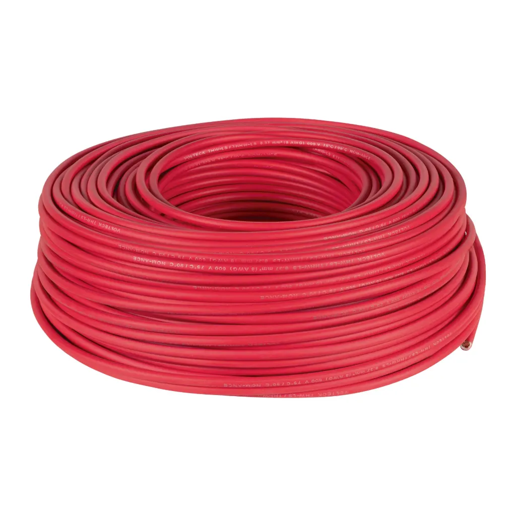 [46058] CABLE ELECTRICO CALIBRE 8 COLOR ROJO METRO VOLTECK (TRUPER) 46058