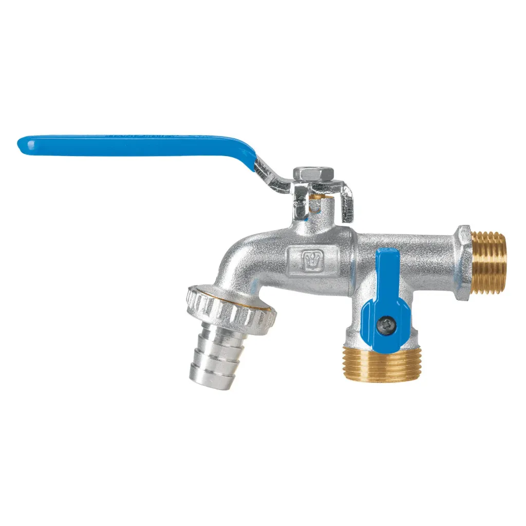 LLAVE ESFERA DUAL LATON NIQUELADO 1/2-3/4 FOSET (TRUPER) 48060
