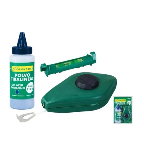 TIRALINEAS CON POLVO Y NIVEL 30M LION TOOLS 8056