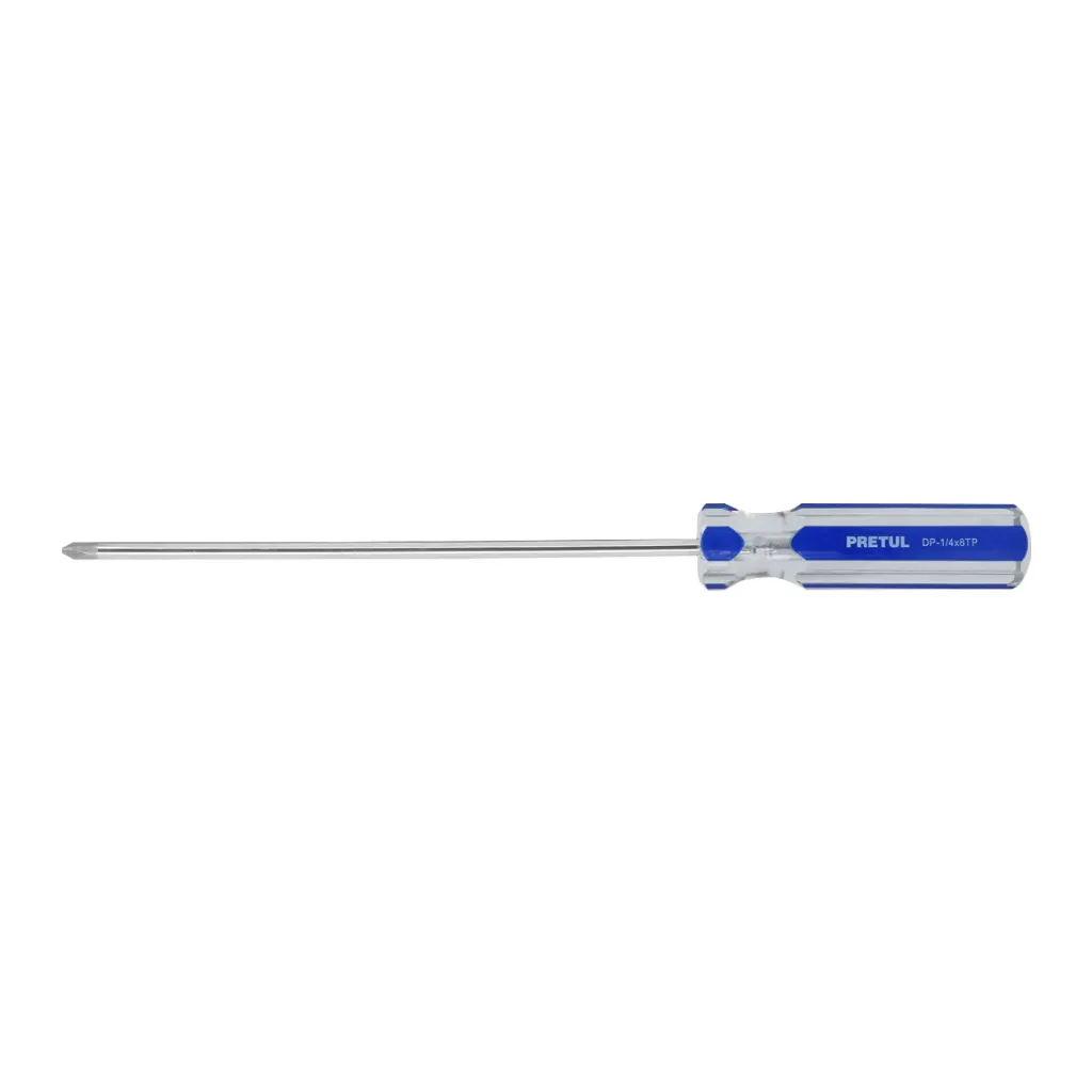 [21475] DESARMADOR CRUZ MANGO PVC 1/4 X 8" PRETUL (TRUPER) 21475