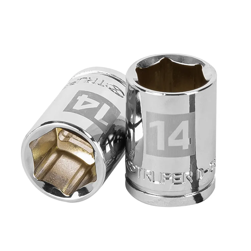 Dado de 14 mm, 6 puntas, cuadro 3/8' Truper 13678