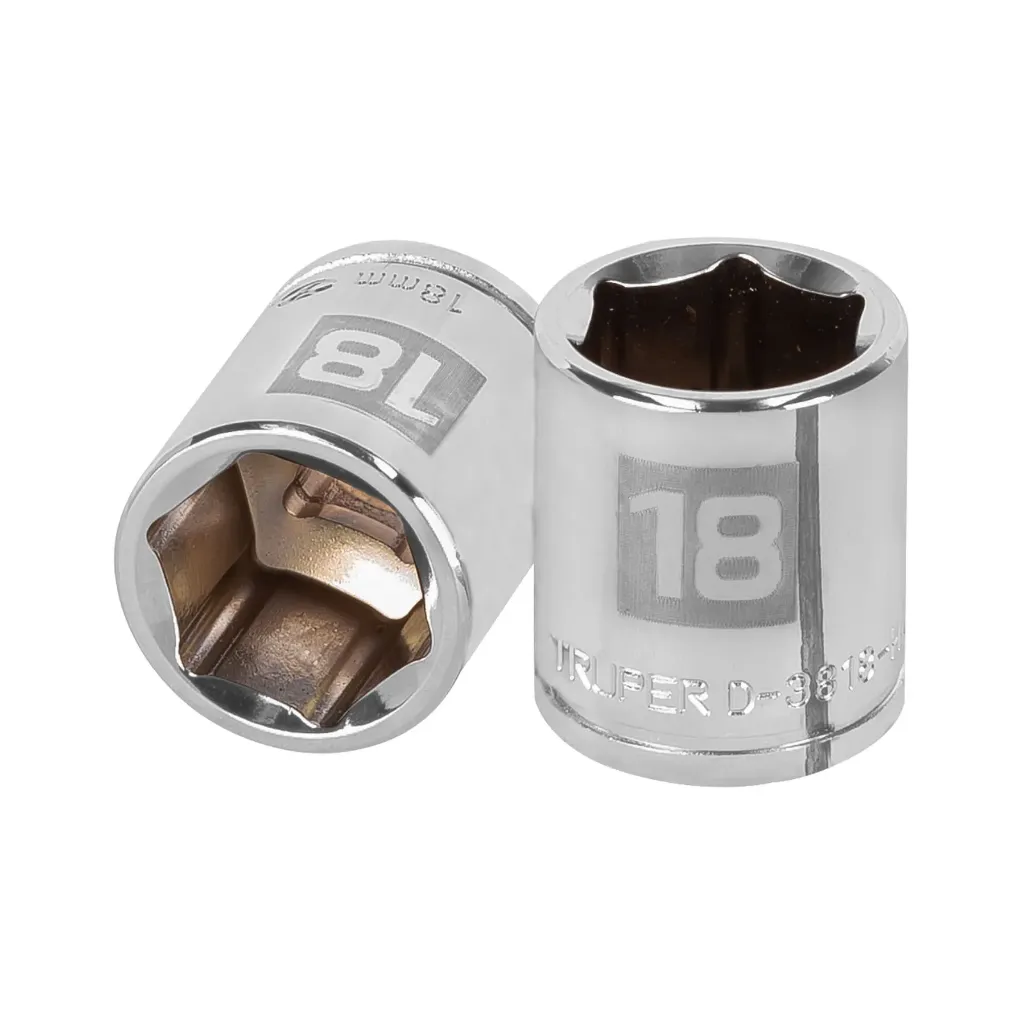 [13682] DADO DE 6 PUNTAS 3/8 MED 18MM TRUPER 13682