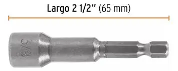 Estuche con 5 dados magnéticos de 3/8' largo 2-1/2' Expert TRUPER 12940