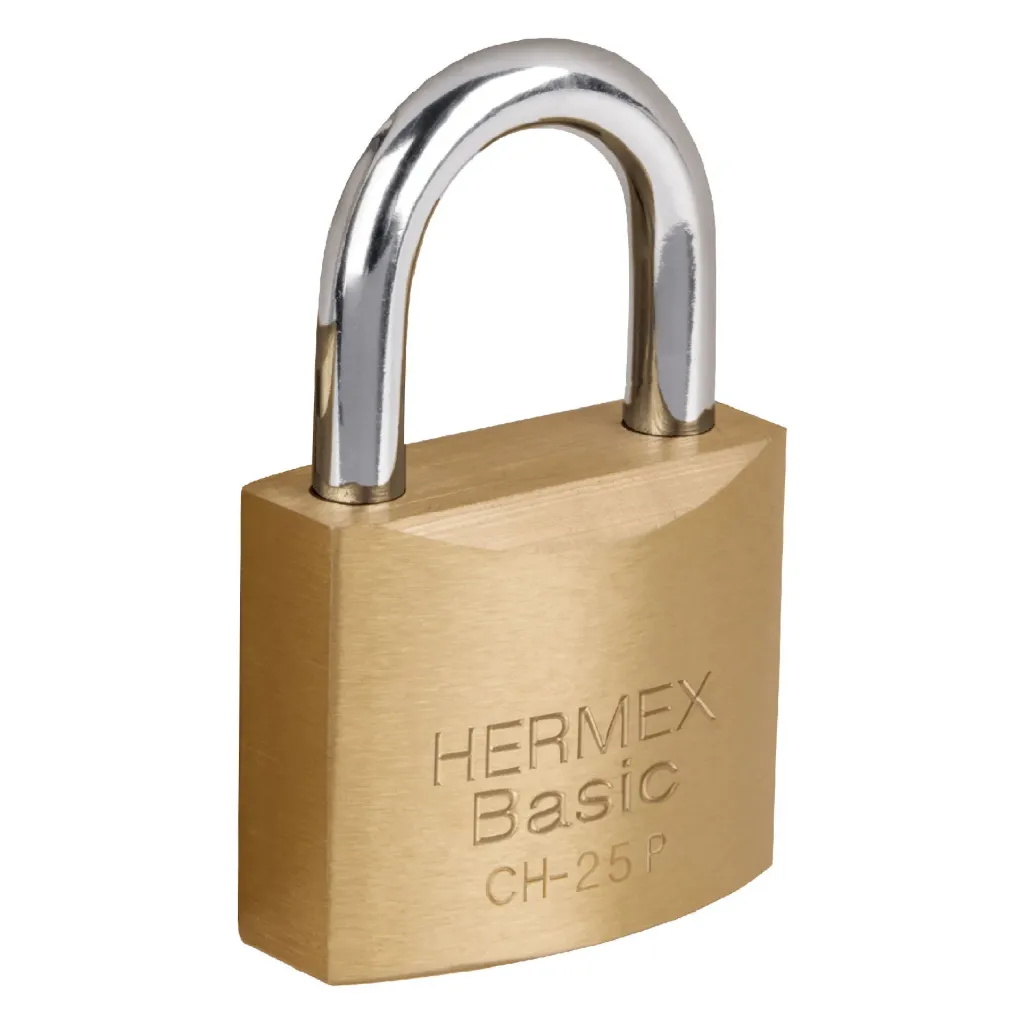 CANDADO DE HIERRO LATON GANCHO CORTO 25MM HERMEX BASIC (TRUPER) 22528